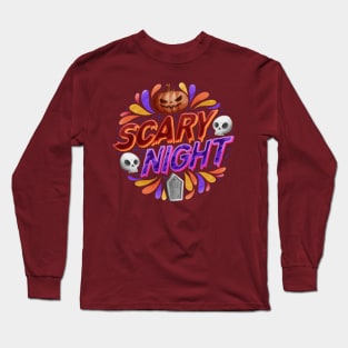 Scary night at Halloween Long Sleeve T-Shirt